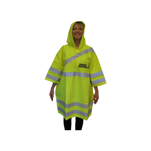 Skolepatrulje regnslag med bandoler (onesize)